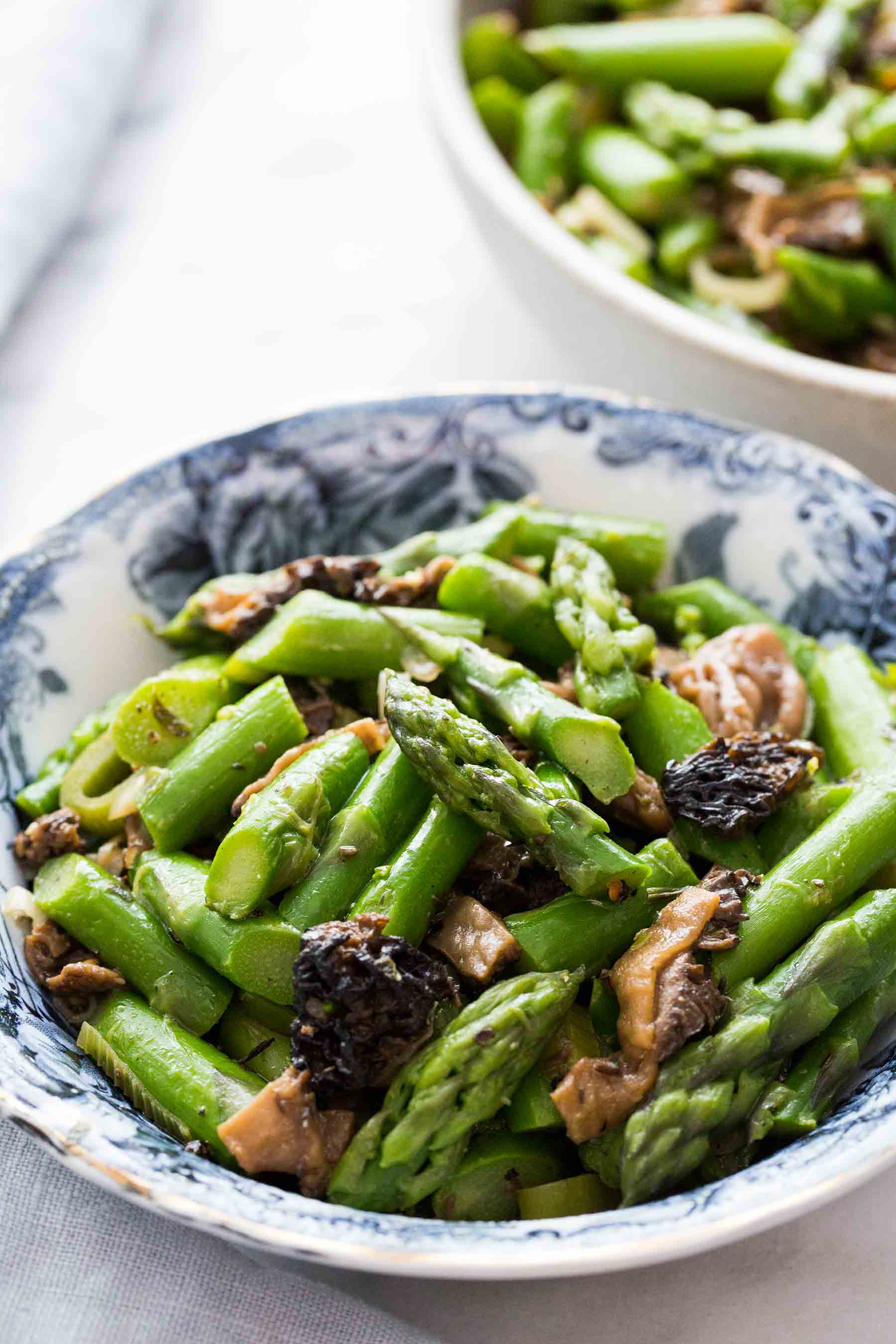 Sauteed Asparagus and Morel Mushrooms